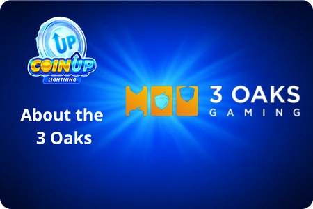 Coin Up Lightning and 3 Oaks gaming logos